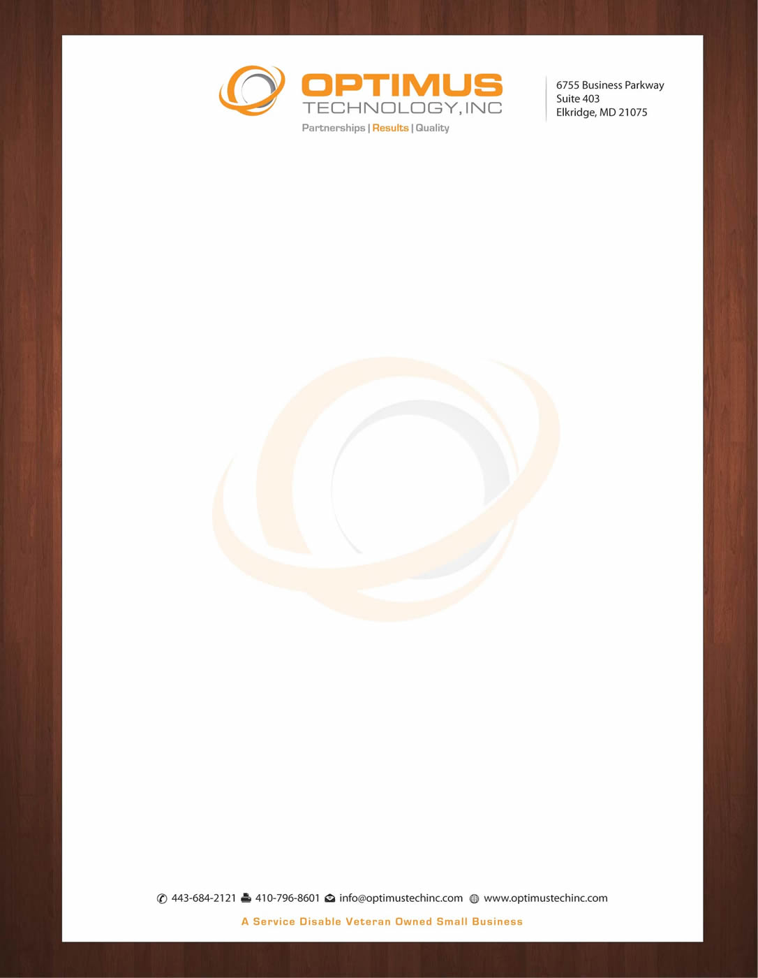 Letterhead Design by Sbss for Optimus Technology, Inc | Design #2355585