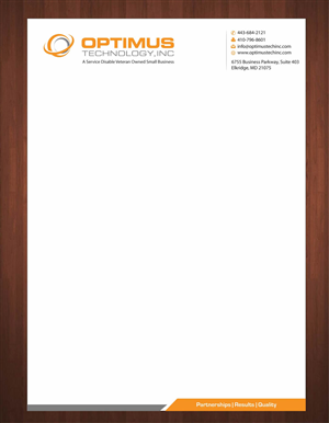 Briefkopf-Design von Sbss für Optimus Technology, Inc | Design: #2355591