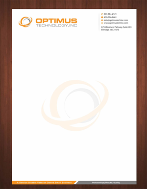 Briefkopf-Design von Sbss für Optimus Technology, Inc | Design: #2355593