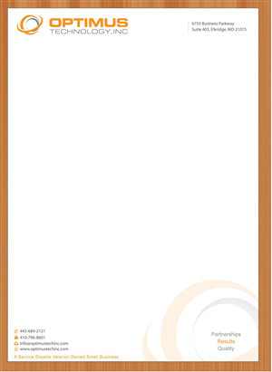 Letterhead Design by Sbss for Optimus Technology, Inc | Design: #2355742