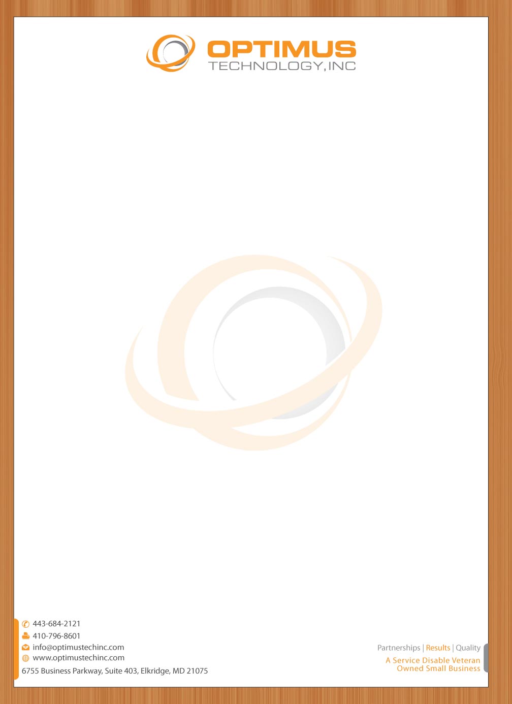 Letterhead Design by Sbss for Optimus Technology, Inc | Design #2355874