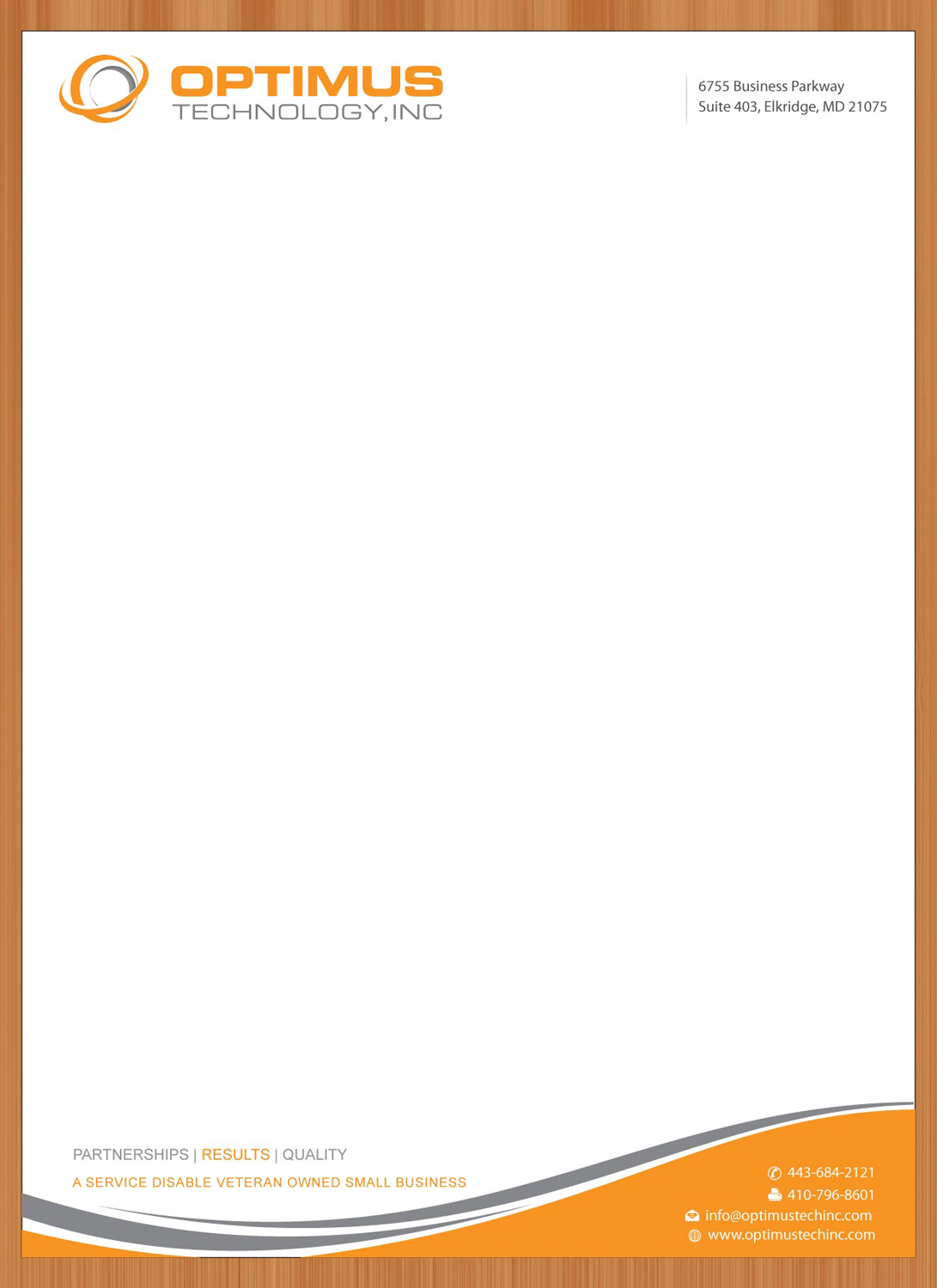 Letterhead Design by Sbss for Optimus Technology, Inc | Design #2355877