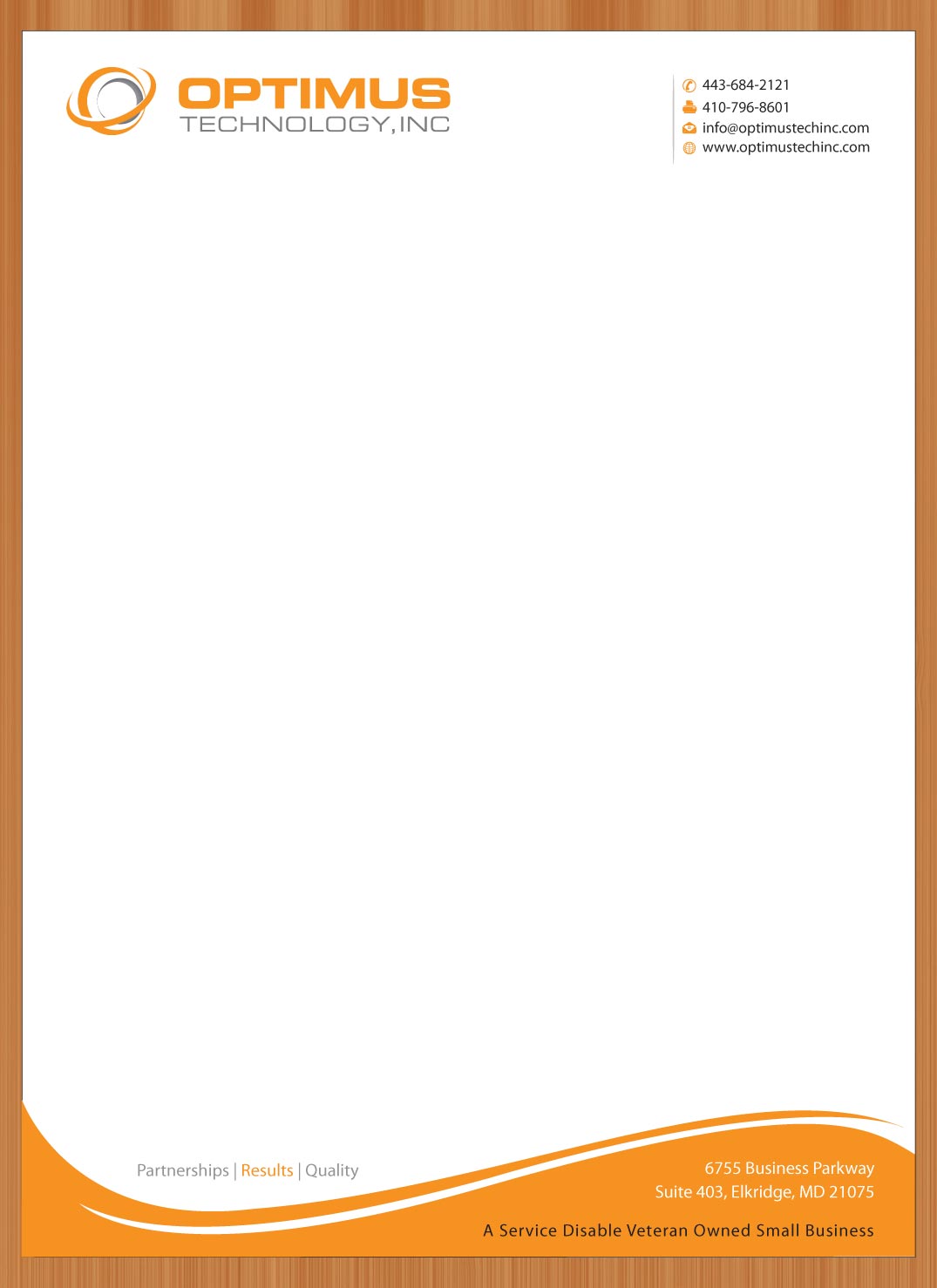 Letterhead Design by Sbss for Optimus Technology, Inc | Design #2355893