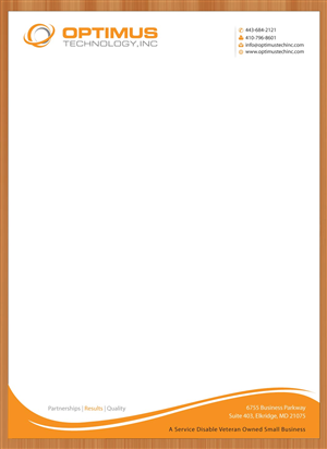 Letterhead Design by Sbss for Optimus Technology, Inc | Design: #2355893