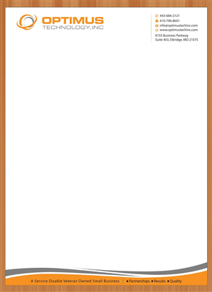 Letterhead Design by Sbss for Optimus Technology, Inc | Design: #2355898