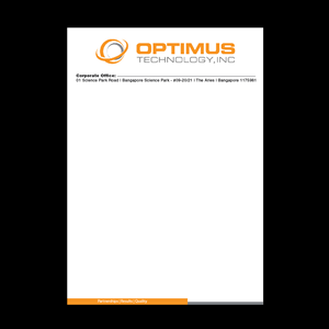 Briefkopf-Design von Yas media für Optimus Technology, Inc | Design: #2355436