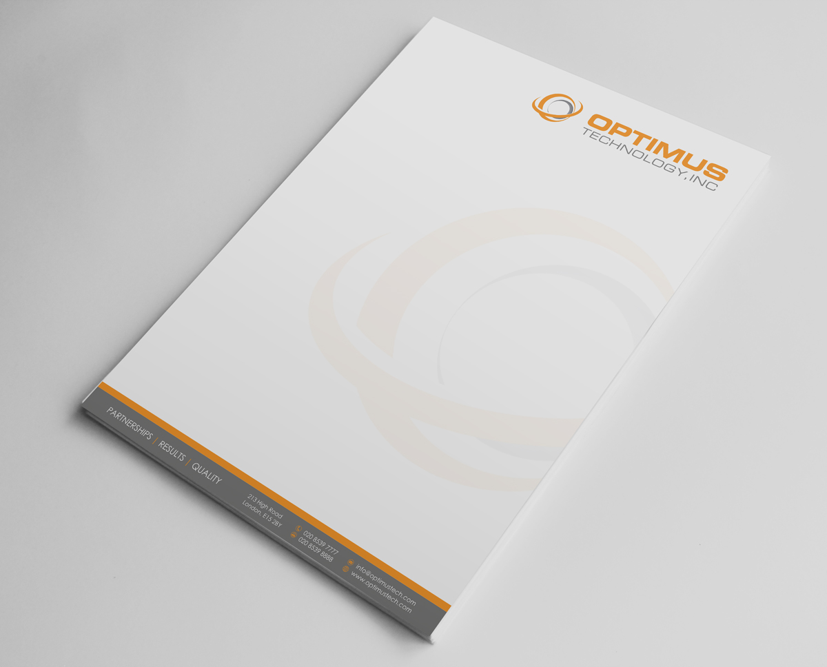 Design En-Tête par logodentity pour Optimus Technology, Inc | Design #2368377