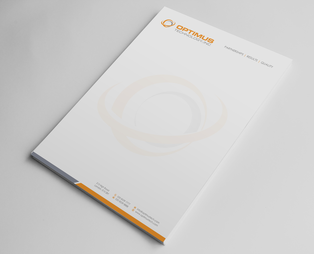 Design En-Tête par logodentity pour Optimus Technology, Inc | Design #2368425