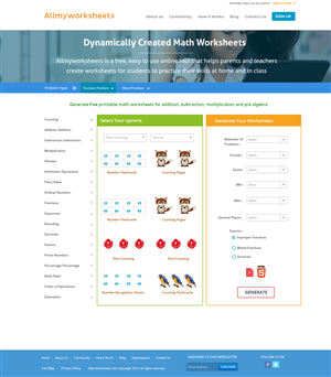 Website to help teachers create worksheets and tests for their students