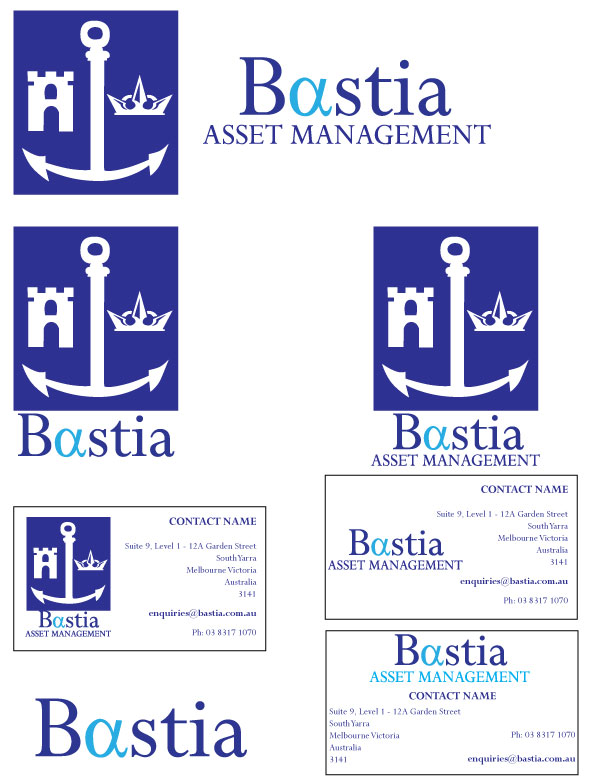 Logo Design by Amanda Moon Designs for Bastia Asset Management | Design #31896