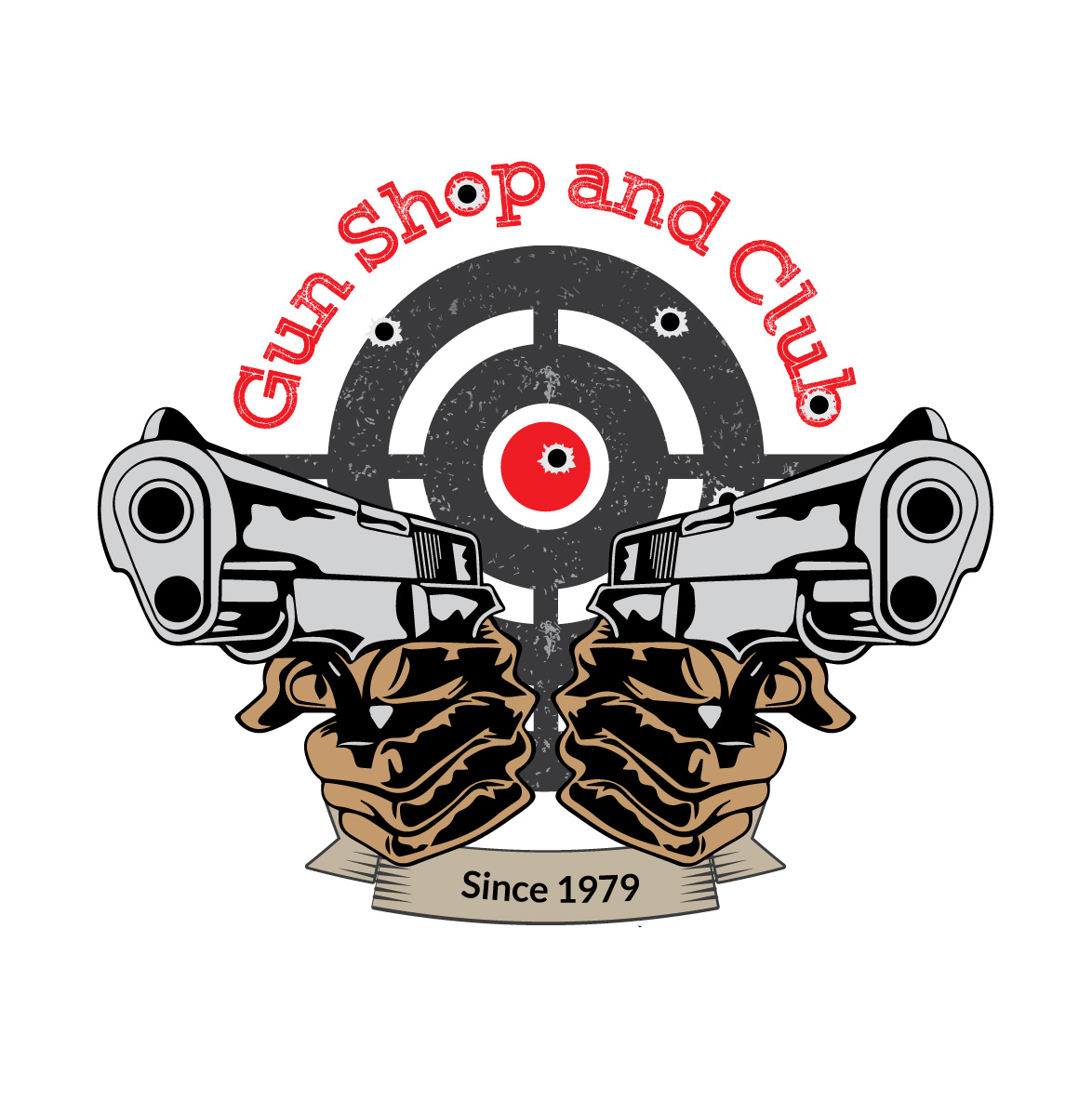 Logo Design by VIsionTree Digital for Ponce de Leon Gun Shop & Club | Design #11875842