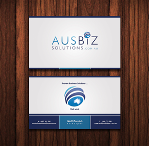 Business Card Design by TS Designs for AusBiz Solutions.com.au | Design: #2356890