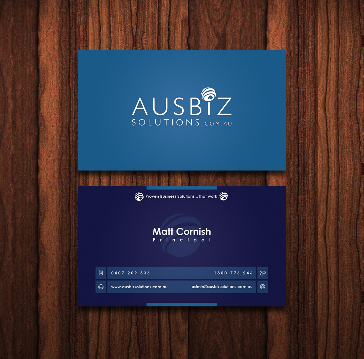 Business Card Design by TS Designs for AusBiz Solutions.com.au | Design #2362132