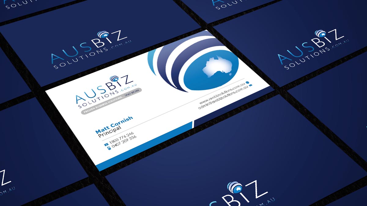 Business Card Design by AZ for AusBiz Solutions.com.au | Design #2362014