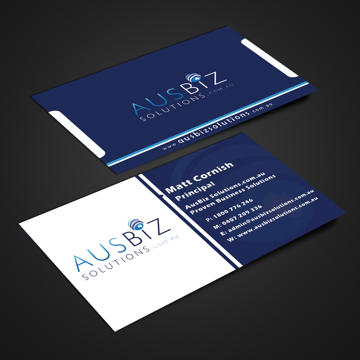 Business Card Design by Harshan for AusBiz Solutions.com.au | Design #2360915