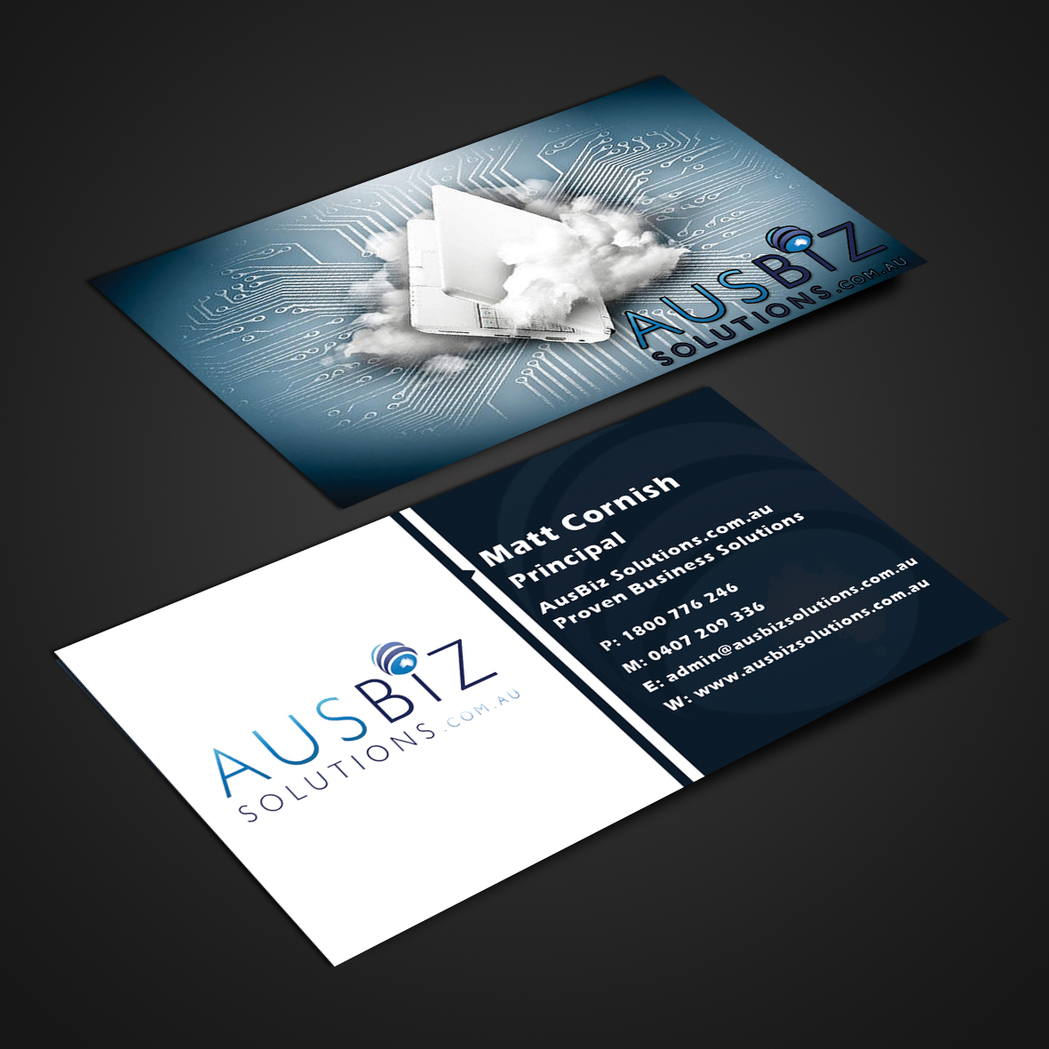 Business Card Design by Harshan for AusBiz Solutions.com.au | Design #2361536
