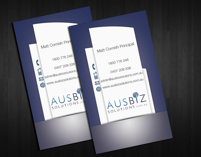 Business Card Design by  Sasko Kmetovich for AusBiz Solutions.com.au | Design #2363054