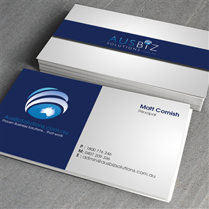 Business Card Design by junaid ahmad for AusBiz Solutions.com.au | Design: #2360913