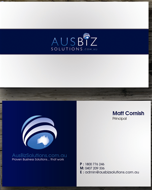 Business Card Design by junaid ahmad for AusBiz Solutions.com.au | Design: #2362263