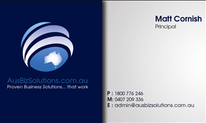 Business Card Design by junaid ahmad for AusBiz Solutions.com.au | Design: #2365332