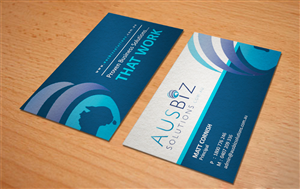 Design de Carte de Visite par BramDwi pour AusBiz Solutions.com.au | Design #2354345