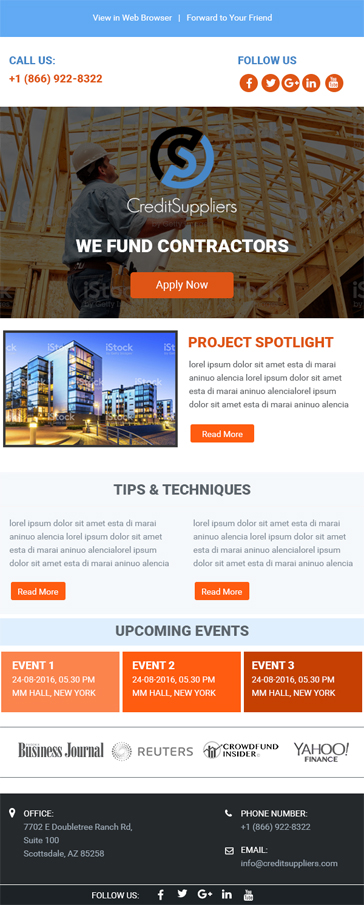 Newsletter Design by Expert Designer for CreditSuppliers | Design #11855960