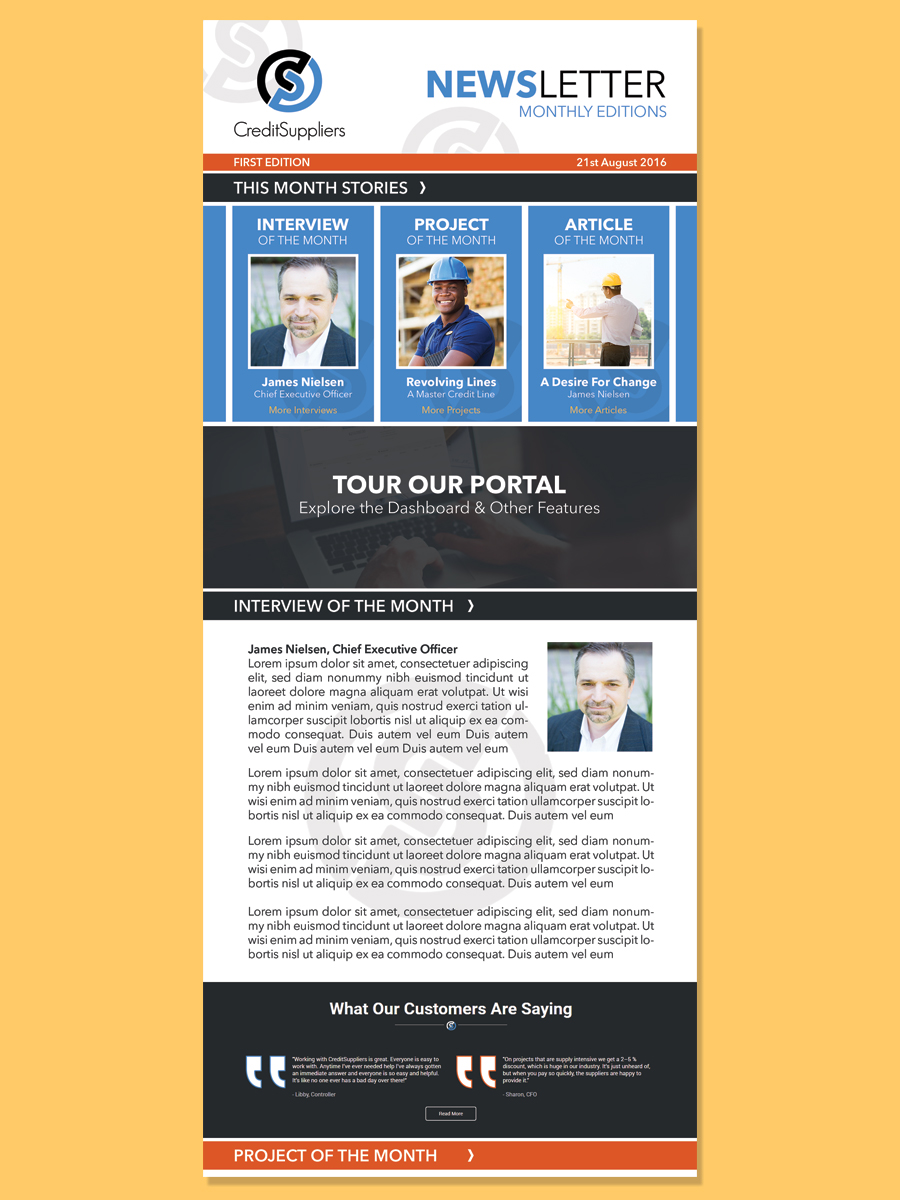 Newsletter-Design von LeonFX für CreditSuppliers | Design #11851310