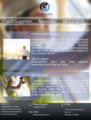 Newsletter-Design von 3dresurs für CreditSuppliers | Design #11849029