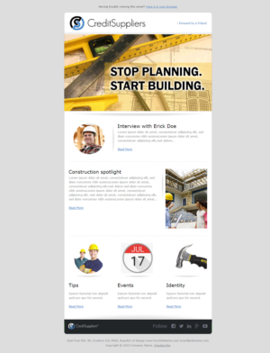 Diseño de Newsletter por Angel Ascanio para CreditSuppliers | Diseño: #11843758