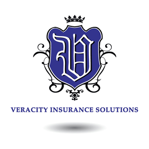 show the letter V with Veracity Insurance Solutions around it | Logo Design by gilbert j