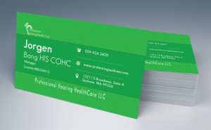 Visitenkarten-Design von oanams für Professional Hearing HealthCare | Design: #11824095