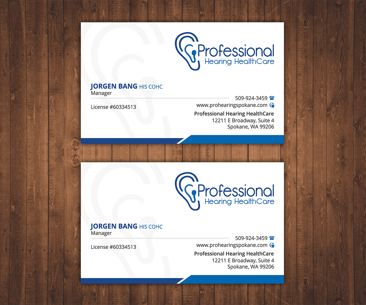 Business Card Design by Stylez Designz for Professional Hearing HealthCare | Design #11910686