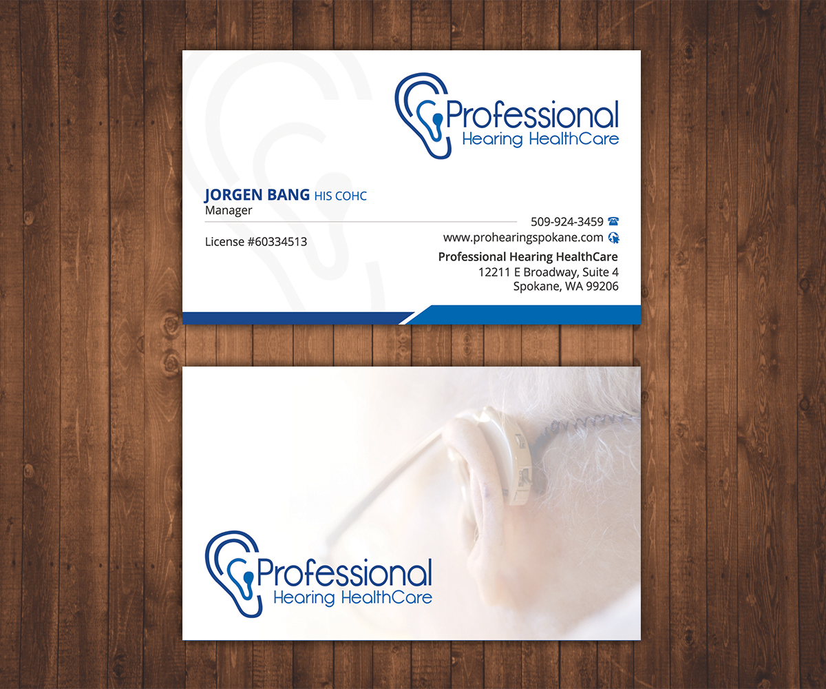 Business Card Design by Stylez Designz for Professional Hearing HealthCare | Design #11910688