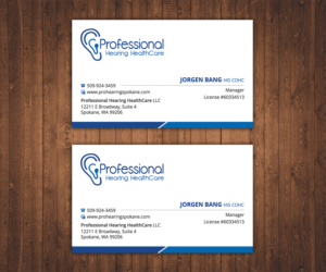 Business Card Design by Stylez Designz for Professional Hearing HealthCare | Design: #11910690