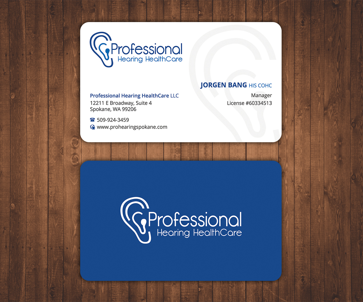 Business Card Design by Stylez Designz for Professional Hearing HealthCare | Design #11910700