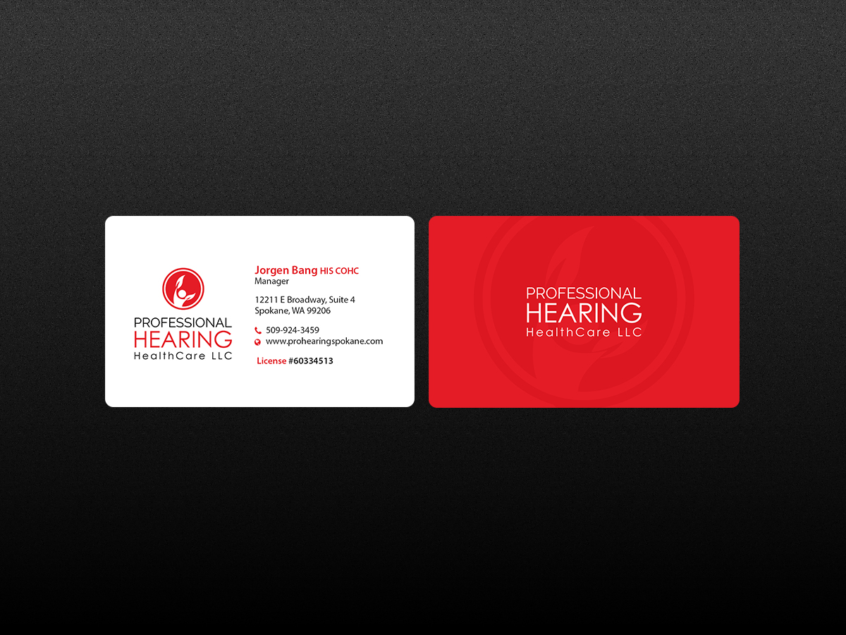 Business Card Design by Creations Box 2015 for Professional Hearing HealthCare | Design #11823589