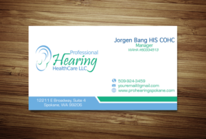 Visitenkarten-Design von gayathrik2244 für Professional Hearing HealthCare | Design: #11868849