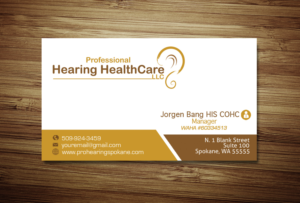 Visitenkarten-Design von gayathrik2244 für Professional Hearing HealthCare | Design: #11869153