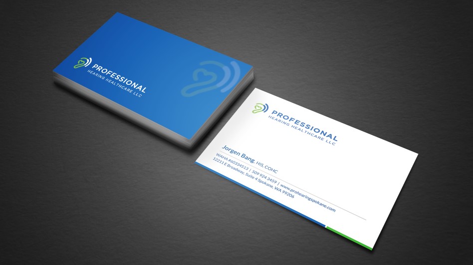 Business Card Design by Sarah Mathews for Professional Hearing HealthCare | Design #11847055