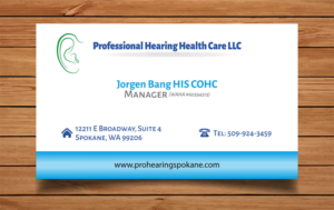 Design de Carte de Visite par TanaMa Creations pour Professional Hearing HealthCare | Design #11865564