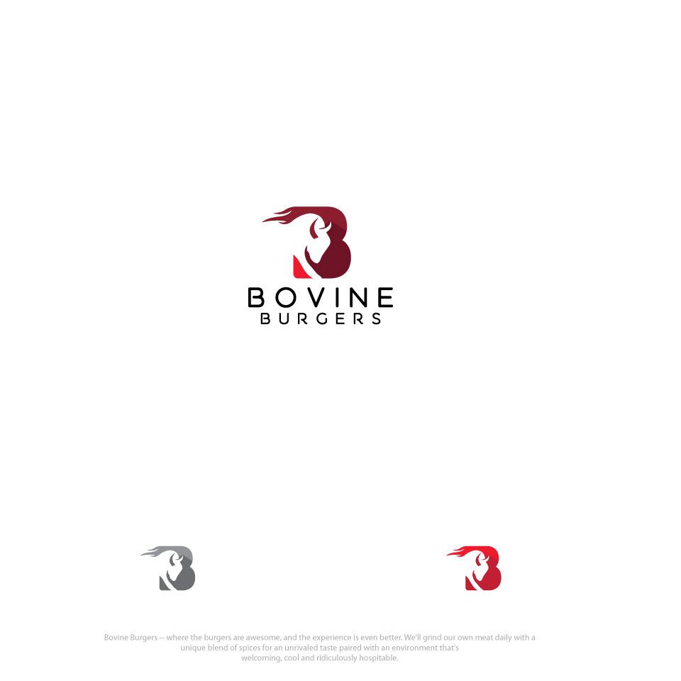 Logo Design by Logoziner for Bovine Burgers, Inc. | Design #11847510