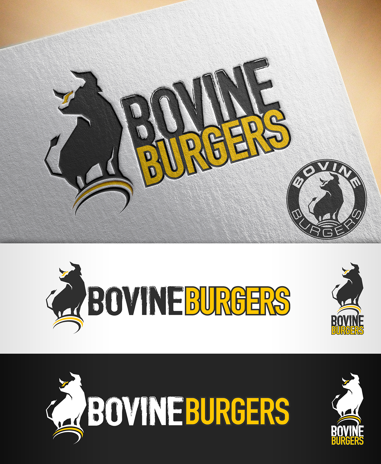 Logo Design by nivleik for Bovine Burgers, Inc. | Design #11833887