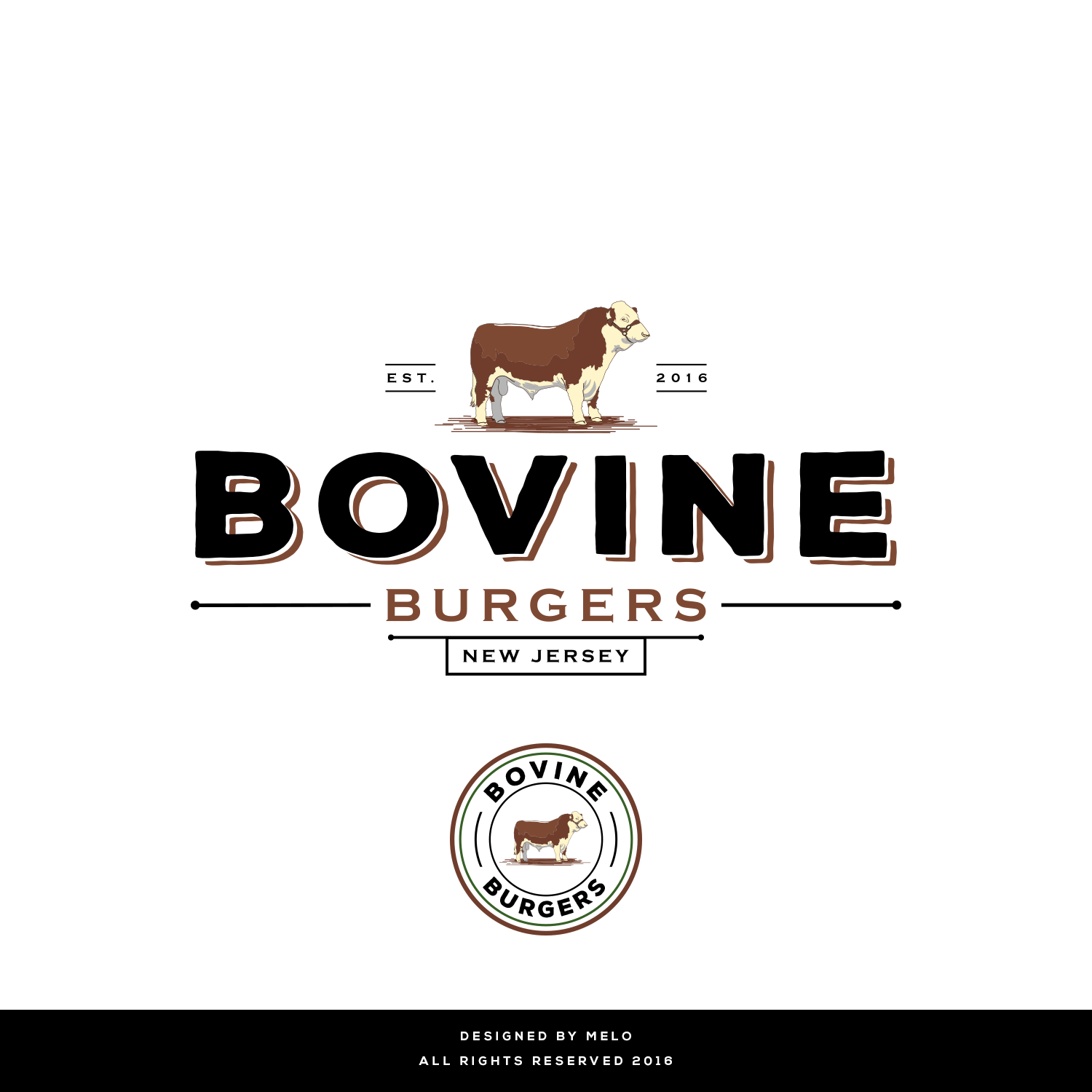 Logo Design by Dreams.MELO for Bovine Burgers, Inc. | Design #11846349