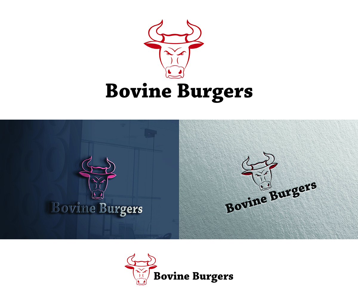 Logo Design by eMARK for Bovine Burgers, Inc. | Design #11840986