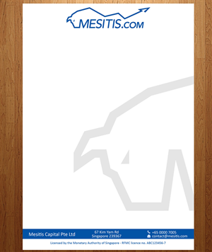 Letterhead Design by Anna  for Mesitis Capital Pte Ltd | Design: #2379956