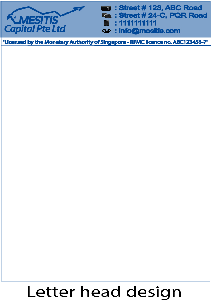 Letterhead Design by Exclusive4U for Mesitis Capital Pte Ltd | Design #2376521