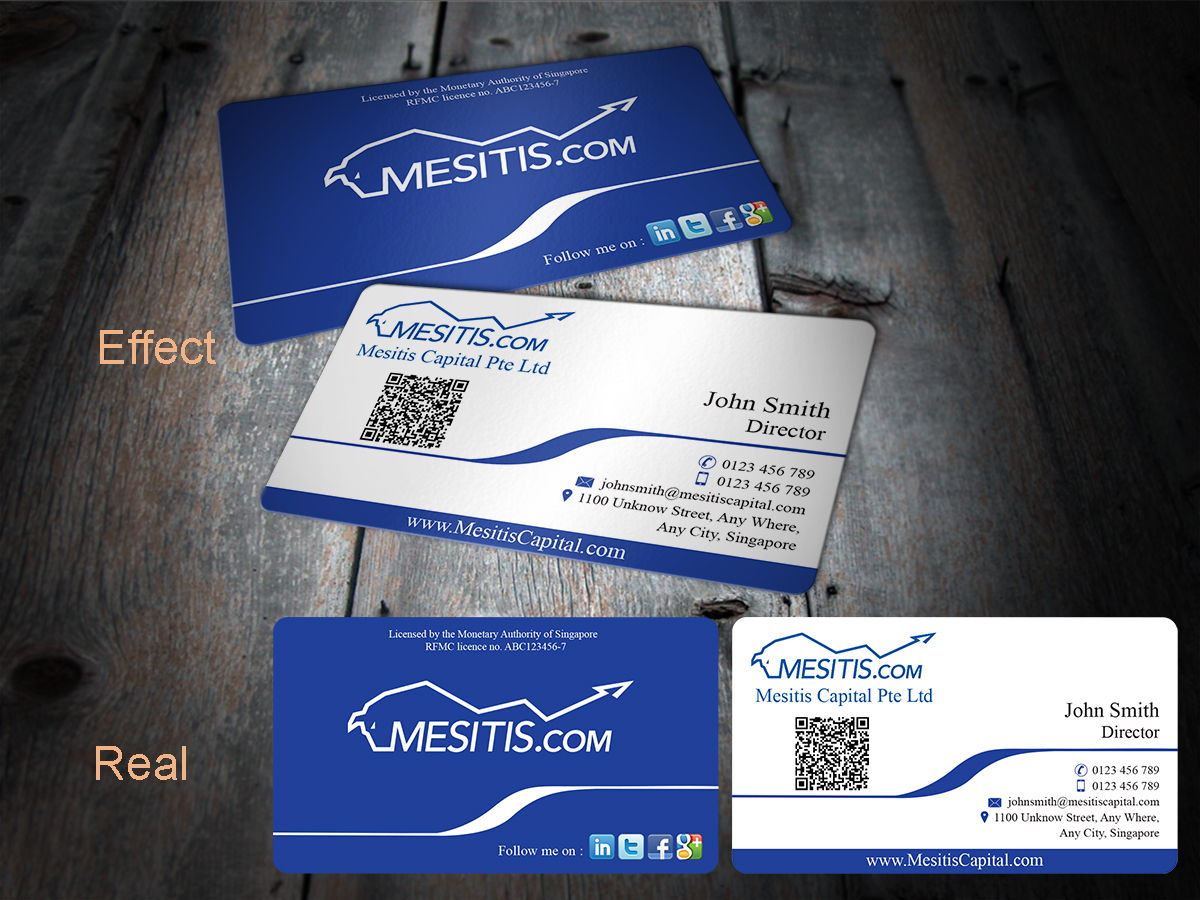 Business Card Design by MT for Mesitis Capital Pte Ltd | Design #2393533