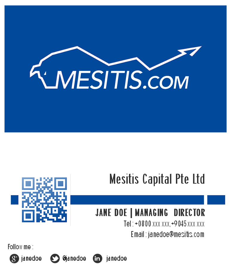 Design de Carte de Visite par Steph pour Mesitis Capital Pte Ltd | Design #2360805