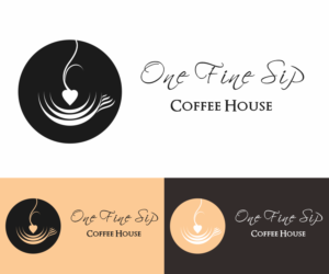 Logo Design by DYu for One Fine Sip Coffee House | Design #11828832