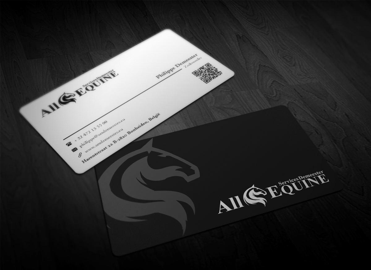 Business Card Design by Pointless Pixels India for All Equine Services Demeester | Design #11840212